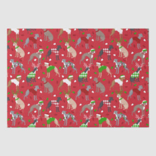 Christmas Italian Greyhound Dog Tissue Paper