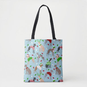 Christmas Italian Greyhound Dog Tote Bag