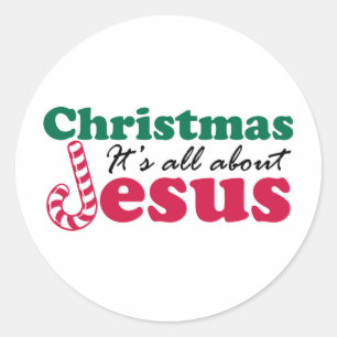 Christmas - It's all about Jesus Classic Round Sticker