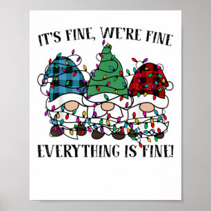 Christmas It's Fine We're Fine Everything Is Fine Poster