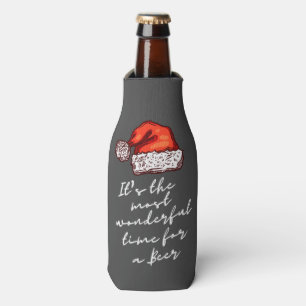 Christmas It's The Most Wonderful Time For a Beer Bottle Cooler