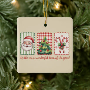 Christmas It's the most Wonderful Time Of The Year Ceramic Ornament