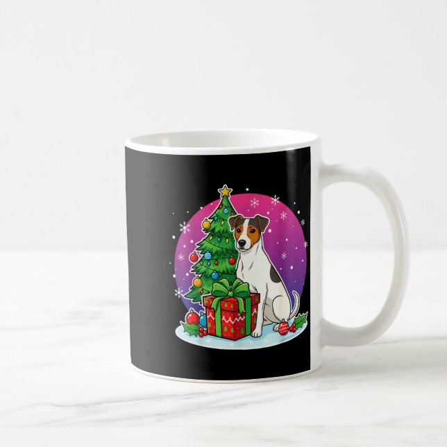 Christmas Jack Russell Santa Hat Xmas Jack Russell Coffee Mug (Right)
