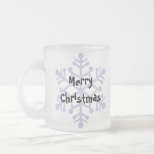 Christmas Jack Russell Terrier Frosted Glass Coffee Mug