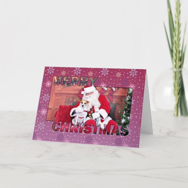 Christmas - Jack Russell - Trey Holiday Card (Front)