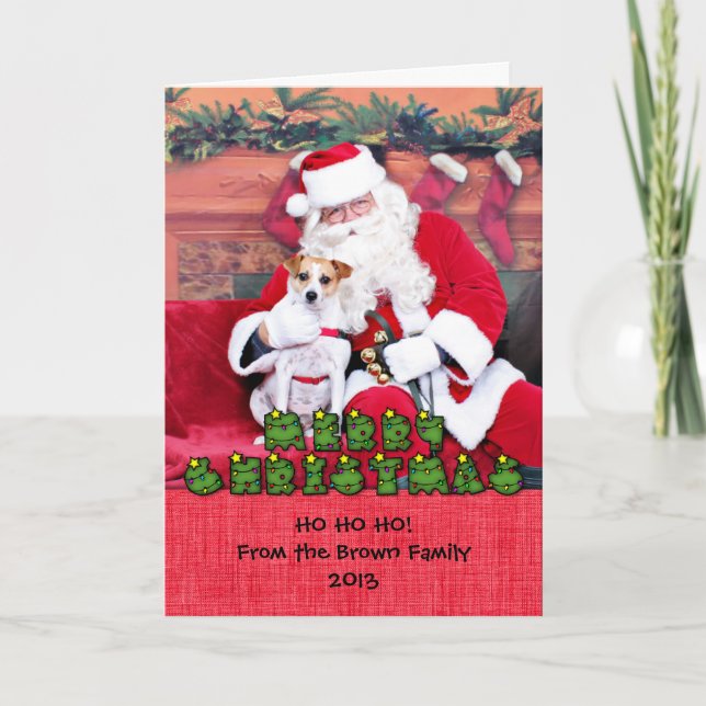 Christmas - Jack Russell - Trey Holiday Card (Front)