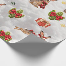 Christmas Jackrabbits Wrapping Paper