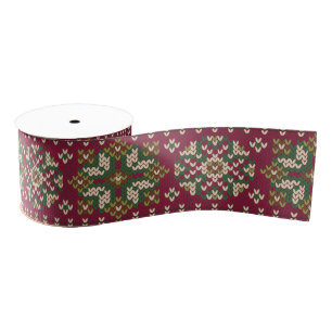 Christmas jacquard grosgrain ribbon