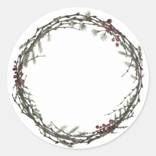 Christmas Jam Canning Rustic Homemade Mason Jar Classic Round Sticker