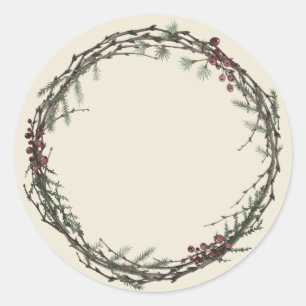 Christmas Jam Canning Rustic Homemade Mason Jar Classic Round Sticker