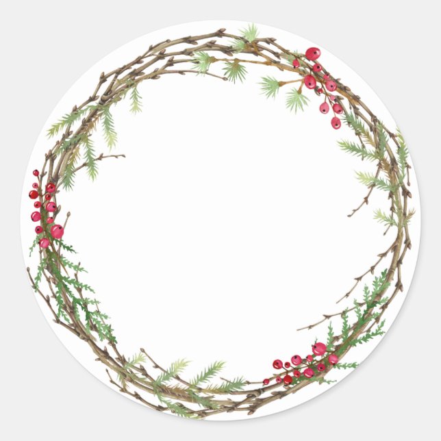 Christmas Jam Canning Rustic Homemade Mason Jar Classic Round Sticker (Front)