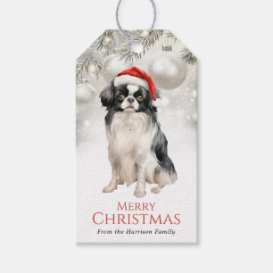 Christmas Japanese Chin Dog Gift Tags