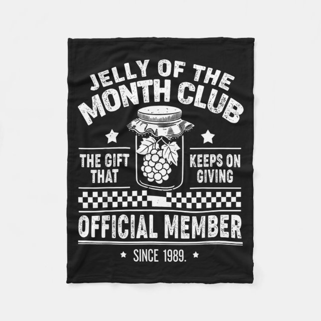 Christmas Jelly Of The Month Club Member Funny Xma Fleece Blanket (Front)