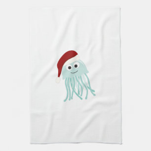 Christmas Jellyfish Tea Towel