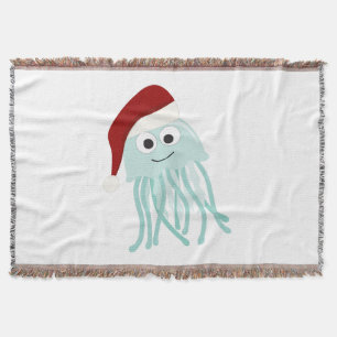 Christmas Jellyfish Throw Blanket