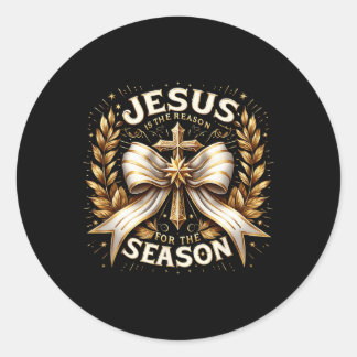 Christmas Jesus Christian Jesus Is The Reason For  Classic Round Sticker