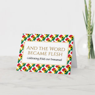Christmas JESUS EMMANUEL Word Became Flesh GHANA Holiday Card