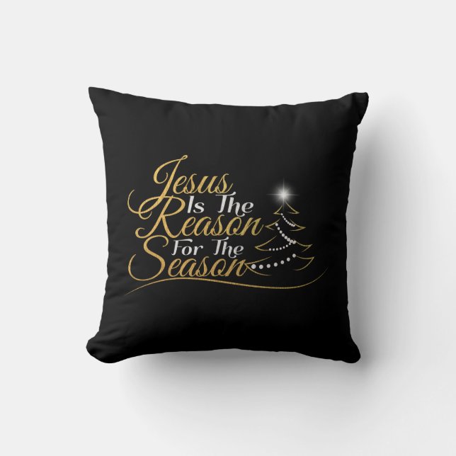 Christmas Jesus is the Reason for the Season Cushion (Front)