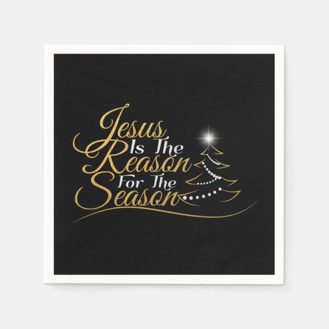 Christmas Jesus is the Reason for the Season Napkin (Front)