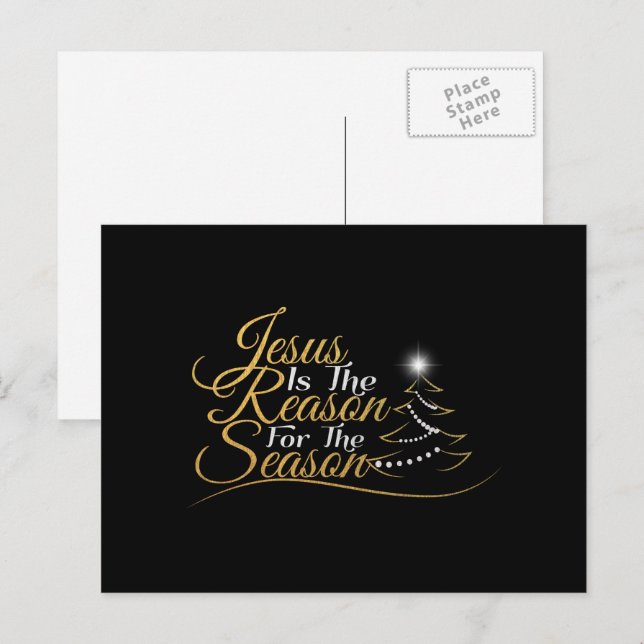 Christmas Jesus is the Reason for the Season Postcard (Front/Back)