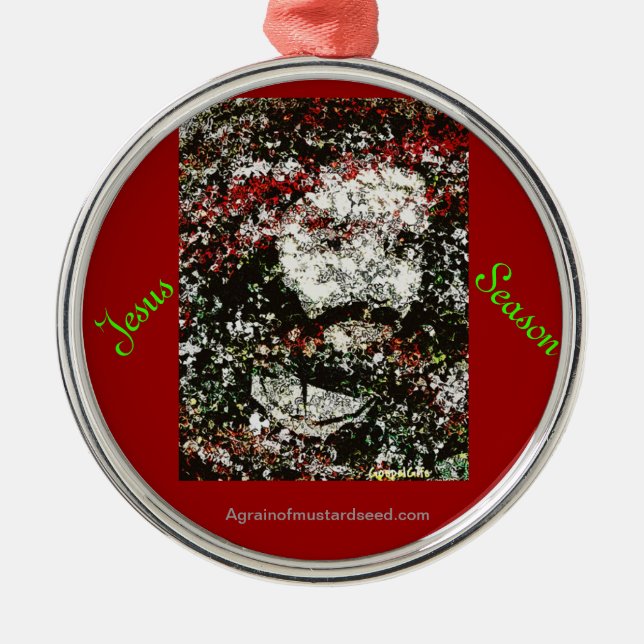 Christmas Jesus Metal Tree Decoration (Front)