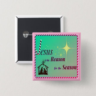 Christmas Jesus Reason for Season Button Accessory