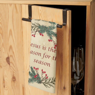 Christmas Jesus Reason for the Season Tea Towel