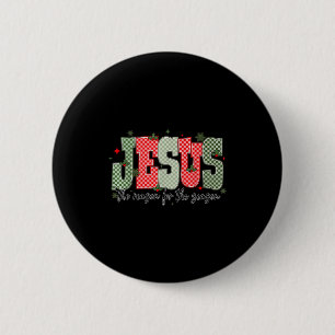 Christmas Jesus Reason Season Xmas Christian Men W 6 Cm Round Badge