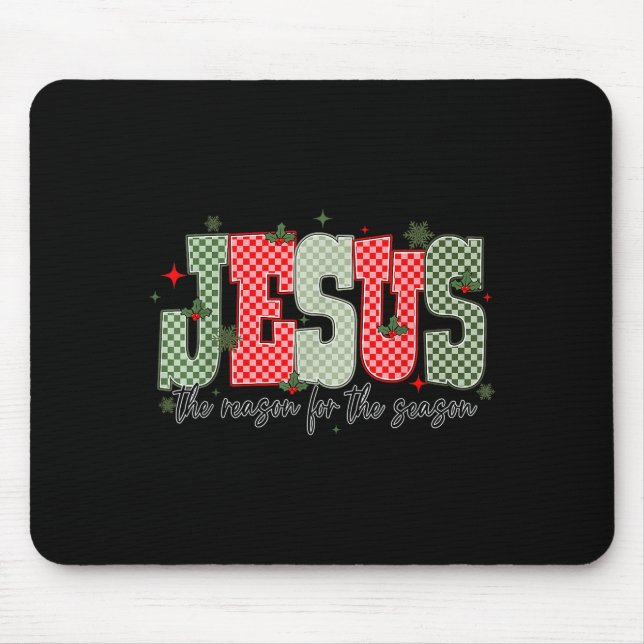 Christmas Jesus Reason Season Xmas Christian Men W Mouse Mat (Front)