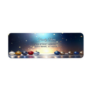 Christmas Jewel Frame Return Address Label
