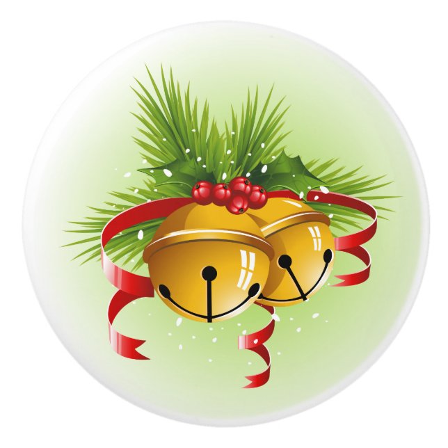 Christmas Jingle Bell Cabinet - Drawer Knob (Front)