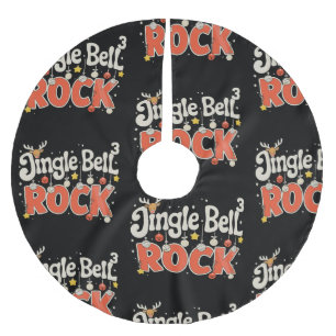 Christmas Jingle Bells 3 Math Rock Xmas Holiday Brushed Polyester Tree Skirt