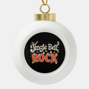 Christmas Jingle Bells 3 Math Rock Xmas Holiday Ceramic Ball Christmas Ornament
