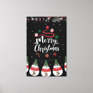 Christmas Jingle Bells Joyful Greetings Collection Canvas Print