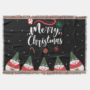 Christmas Jingle Bells Joyful Greetings Collection Throw Blanket