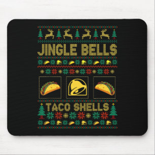 Christmas Jingle Bells Taco Shells Fun Ugly Xmas   Mouse Mat