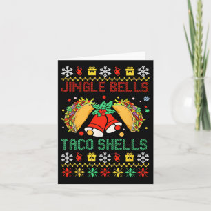 Christmas Jingle Bells Taco Shells Funny Family Ug Card