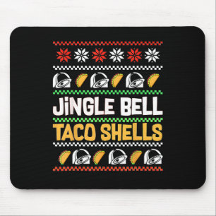 Christmas Jingle Bells Taco Shells Funny Ugly Xmas Mouse Mat