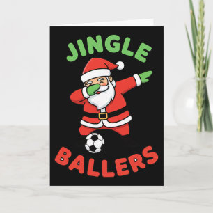 Christmas Jingle Byllers Soccer Santa Dab Footbyll Card