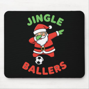 Christmas Jingle Byllers Soccer Santa Dab Footbyll Mouse Mat