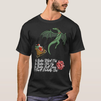 Christmas Jingle Santa Funny Dungeons And Dragons  T-Shirt