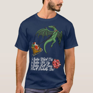 Christmas Jingle Santa Funny Dungeons And Dragons  T-Shirt