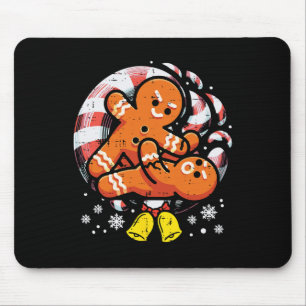 Christmas Jiu Jitsu Gingerbread Xmas Bjj Wrestling Mouse Mat