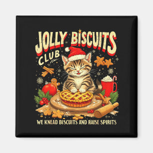 Christmas Jolly Biscuits Club Cute Cat Lovers Baki Magnet
