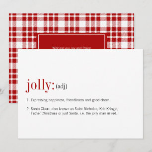 Christmas Jolly Definition Holiday Card