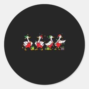 Christmas Jolly Goose That’s It I’m Not Going Funn Classic Round Sticker