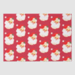 Christmas Jolly Santa Merry Fun  Tissue Paper<br><div class="desc">A jolly Santa face on a red Christmas background.
Fun and cheery to acknowledge the Christmas season.</div>