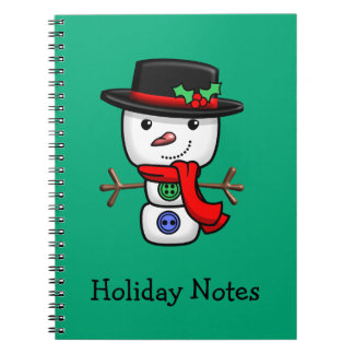 Christmas Jolly Snowman Notebook