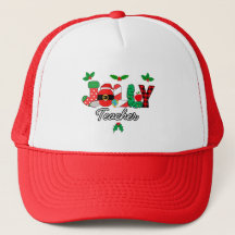 Christmas Jolly Teacher Trucker Hat