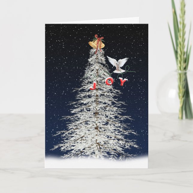 Christmas Joy and dove Holiday Card (Front)